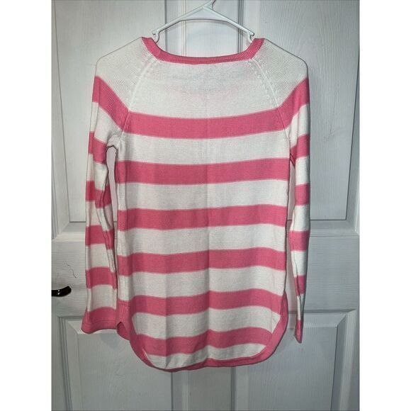 Lily Pulitzer Pink Striped Hi-Low Sweatshirt Size Small - Picture 3 of 8